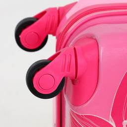 Чемодан детский на колёсах 29 л (XS), на молнии, розовый