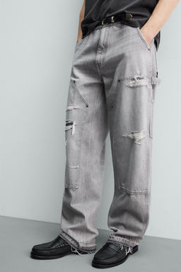 JEANS BOLSILLO CARPINTERO RELAXED FIT / Carb?n - Zara фото 5
