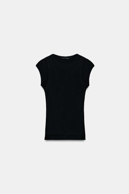 CAMISETA SUPIMA® EFECTO DOBLE / Negro - Zara фото 5