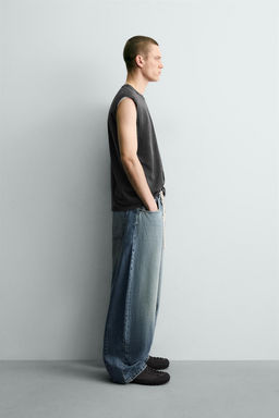 CAMISETA TANK LAVADA / Antracita oscuro - Zara фото 4