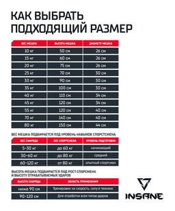 Мешок боксерский INSANE PB-01, 90 см, 30 кг, тент, черный  фото 2