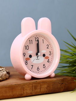 Часы-будильник "Bunny", pink (13,5х10,4 см)