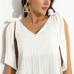 Топ из жатой ткани, Ты мой идеал (белый) - Charutti фото 16