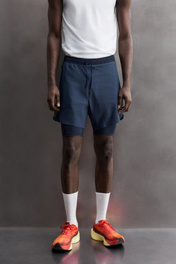 PANTALONES CORTOS ENTRENAMIENTO 2 EN 1 B?SICOS / Marino