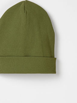 Шапка трикотажная двухслойная Хаки - Bungly фото 3