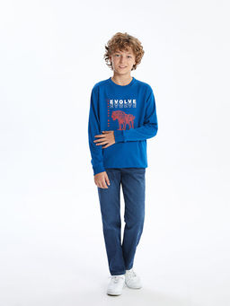 Bisiklet Yaka Erkek ?ocuk Sweatshirt