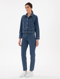 Koyu Mavi Mom High Waist Jean Pantolon