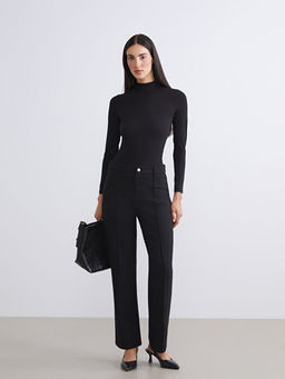 B?y?k Beden Dar Fit ?spanyol Pa?a Kad?n Pantolon