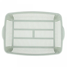 Лоток-туалет для кошек 23х42х11см, пластик, с сеткой, ментоловый (Россия)