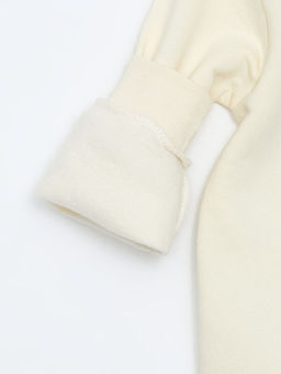 Bisiklet Yaka Bask?l? K?z Bebek Sweatshirt