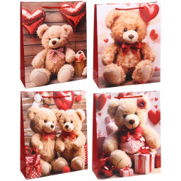 Пакет подарочный "Любимый мишка" 26*32*10 см