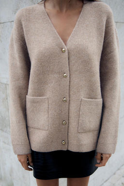 KNIT CARDIGAN WITH GOLDEN BUTTONS - Zara фото 2