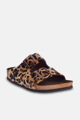 Trendyol Shoes Cok Renkli Leopar Desenli Kahverengi Cift Tokal? Kad?n Terlik TAKSS24TE00004 - Trendyolmilla фото 8