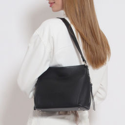 Женская кожаная сумка Richet 3159LN 376 Черный