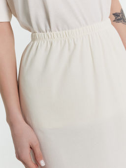 Юбка женская миди Mark Formelle 152809 из хлопка с эластаном молочный  фото 5