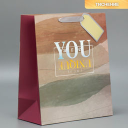 Пакет ламинированный Ты особенный, 25.4 30.5 12.7 см
