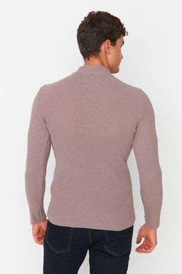 TRENDYOL MAN Ekru Slim Fit Pamuklu Yar?m Bal?kc? Yaka Fitilli Orgu Kazak TMNAW21KZ0568 - Trendyolmilla фото 21