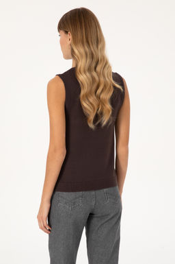 Kad_n Koyu Kahverengi Bisiklet yaka S_veter - U.s. polo assn фото 5