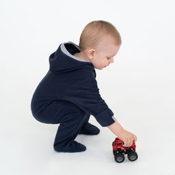 Комбинезон ясельный флисовый темносиний