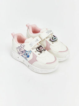 Lilo ve Stitch Bask?l? Ba?c?k ve C?rt C?rtl? K?z Bebek Spor Ayakkab?