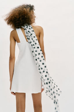 VESTIDO HALTER PA?UELO LUNARES / Blanco - Zara фото 14