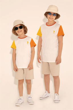 Футболка цвета экрю для мальчика - U.s. polo assn фото 5