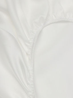 Простыня на резинке 2-спальная SL Home Tencel, 180×200+30 см, тенсель, белая