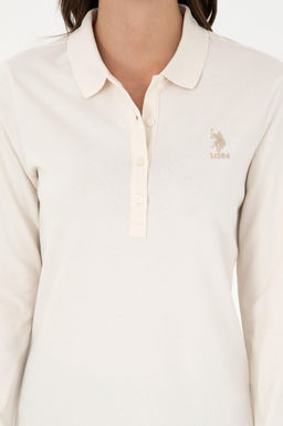 Женский кремовый базовый свитшот Неожиданная скидка в корзине - U.s. polo assn фото 6