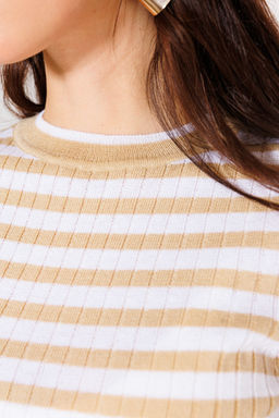 Джемпер KOKOdea 21-026 бело-бежевый  фото 9