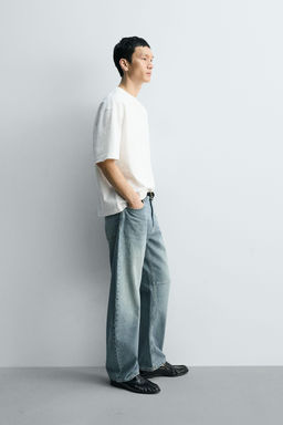 JEANS RELAXED BARREL FIT / Azul / Verde - Zara фото 8