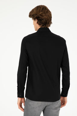 Мужская черная базовая рубашка с длинным рукавом - U.s. polo assn фото 5