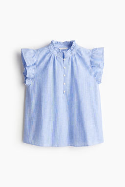 Blusa en mezcla de lino - H&m фото 2