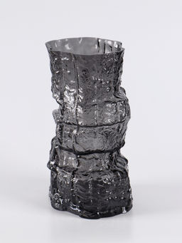 Ваза «Гоэтано», 24.5×13 см, стекло, чёрная