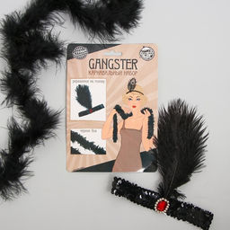 Карнавальный набор Gangster party, повязка на голову с пером, боа - Страна карнавалия фото 5