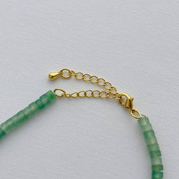 Бусы-Чокер из зеленого Кварца с Селенитом 42 см +