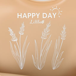 Нагрудник для кормления детский M&B, силиконовый, 23×4×29, бежевый