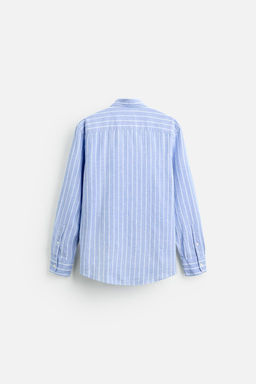 STRIPED COTTON - LINEN SHIRT - Zara фото 8