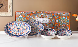 Салатник набор 4+2 штук / WY-26 /уп 10/ цветная коробка