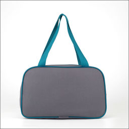 Сумка для обуви TEXTURA, на молнии наружный карман, размер 33×10×20 см, серая/морская волна