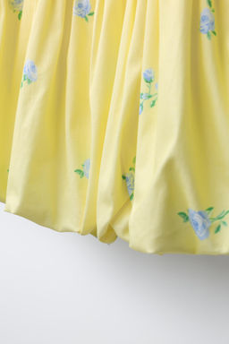VESTIDO FLORES BAJO GLOBO / Amarillo claro - Zara фото 6