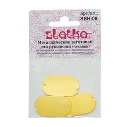 Zlatka Заготовки для чеканки SBH-09 3.7 x 1.7 см в пакете с картонным еврослотом 5 х 3 шт СК/Распродажа