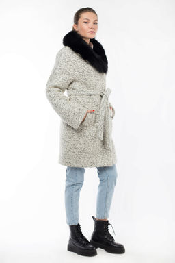 Пальто утепленное Мех натуральный (песец) - Империя пальто фото 2