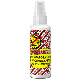 Средство от комаров, клещей, москитов, слепней 100мл, баллончик с ручной помпой, пластик, "Биозащита" (Россия)
