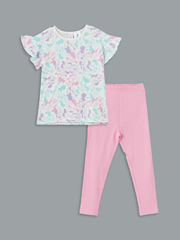 Minnie Mouse Bask?l? K?z Bebek Ti??rt ve Tayt 2li