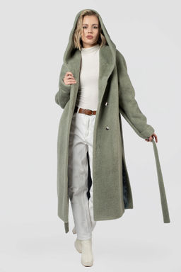 Пальто женское демисезонное (пояс) в составе ШЕРСТЬ - El podio фото 3