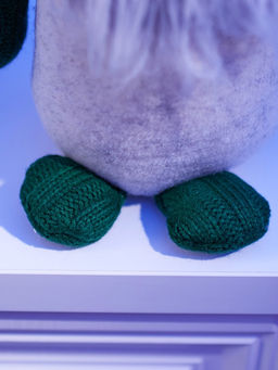 Фигура текстиль «Гном лосяш в зелёном» 33×12×18 см, 1 LED, от батареек AG13×3, свечение тёплое белое