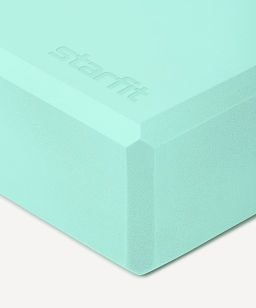 Блок для йоги STARFIT YB-200 EVA, 8 см, 115 гр, 22,5х15 см, мятный. фото 4