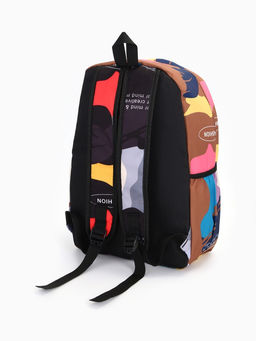 Рюкзак школьный на молнии, с карманами, с абстрактным рисунком, размер 30?13?42 см, с принтом, чёрный