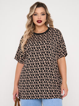 Блузка 0087-29 черный муар