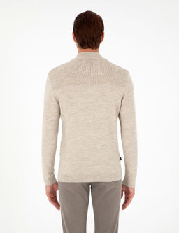 Kum Melanj Slim Fit Fermuarl_ Dik Yaka Triko Kazak - Pierre cardin фото 5
